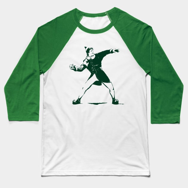 Snowball Thower (green) Baseball T-Shirt by RangerRob